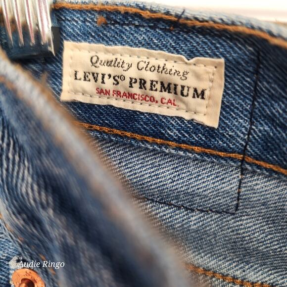 Levi’s 501® Distressed High-Rise Straight Jeans Light Wash W29 L28 - Picture 9 of 12